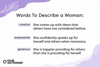 examples of powerful words to describe a woman with explanations