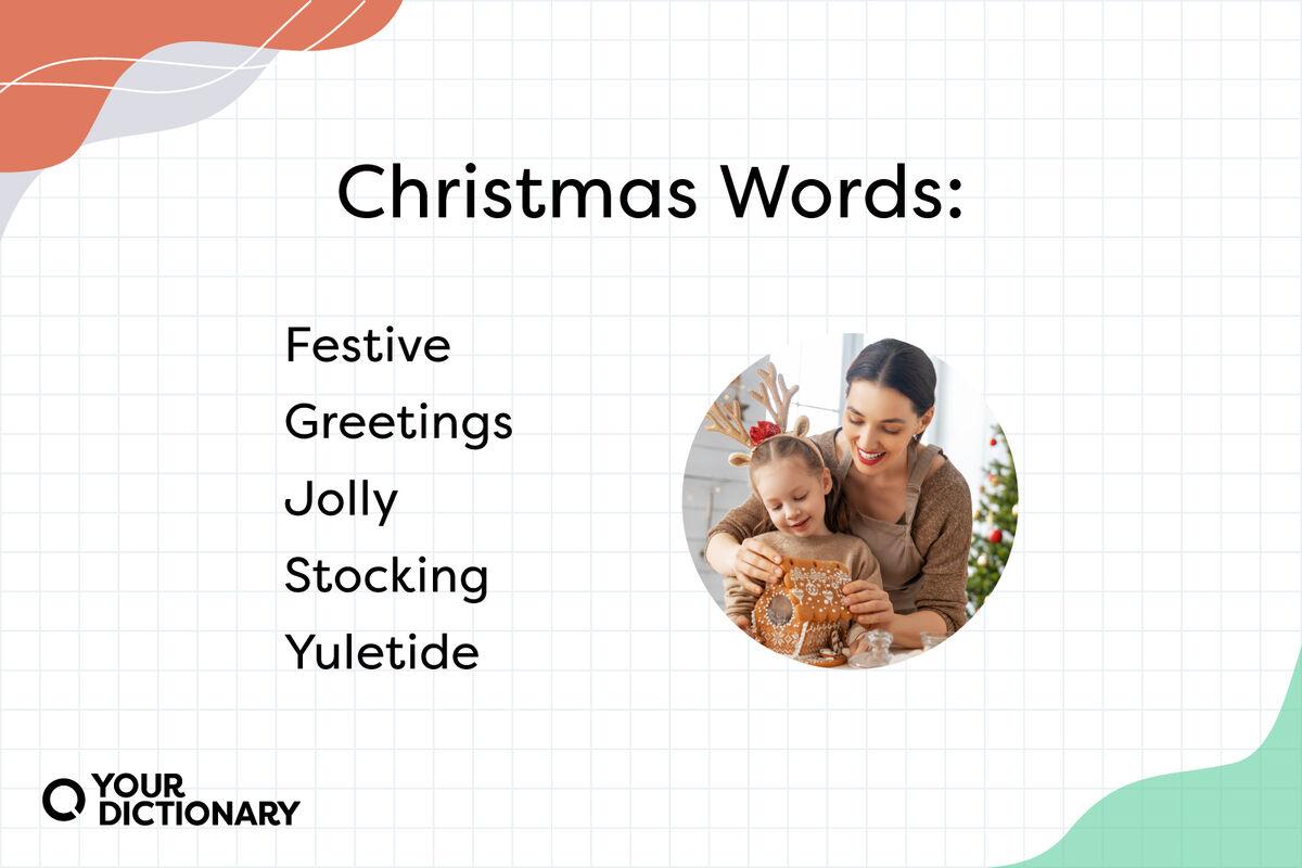 list of five Christmas words from the article