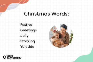 list of five Christmas words from the article