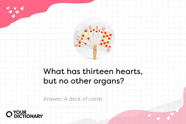 Playing Cards Illustration With Clever Riddles Example