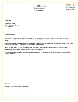 Apology Letter Template 916332c7a1 