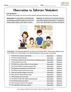 observation versus inference worksheet