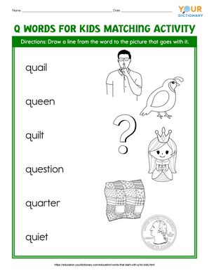 letter q words preschool