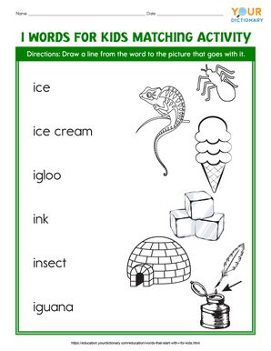 List of Words That Start With Letter 'I' For Children To Learn