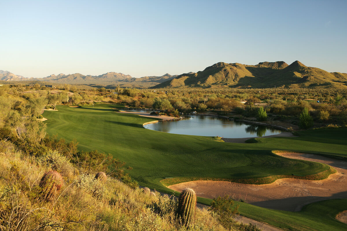 The 18th hole at We-Ko-Pa's Cholla Course