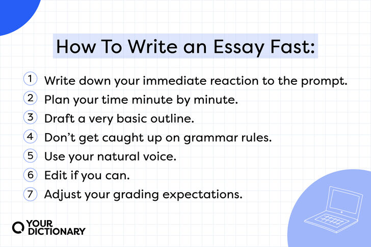 How To Write An Essay Fast Writing Tips And Tricks YourDictionary