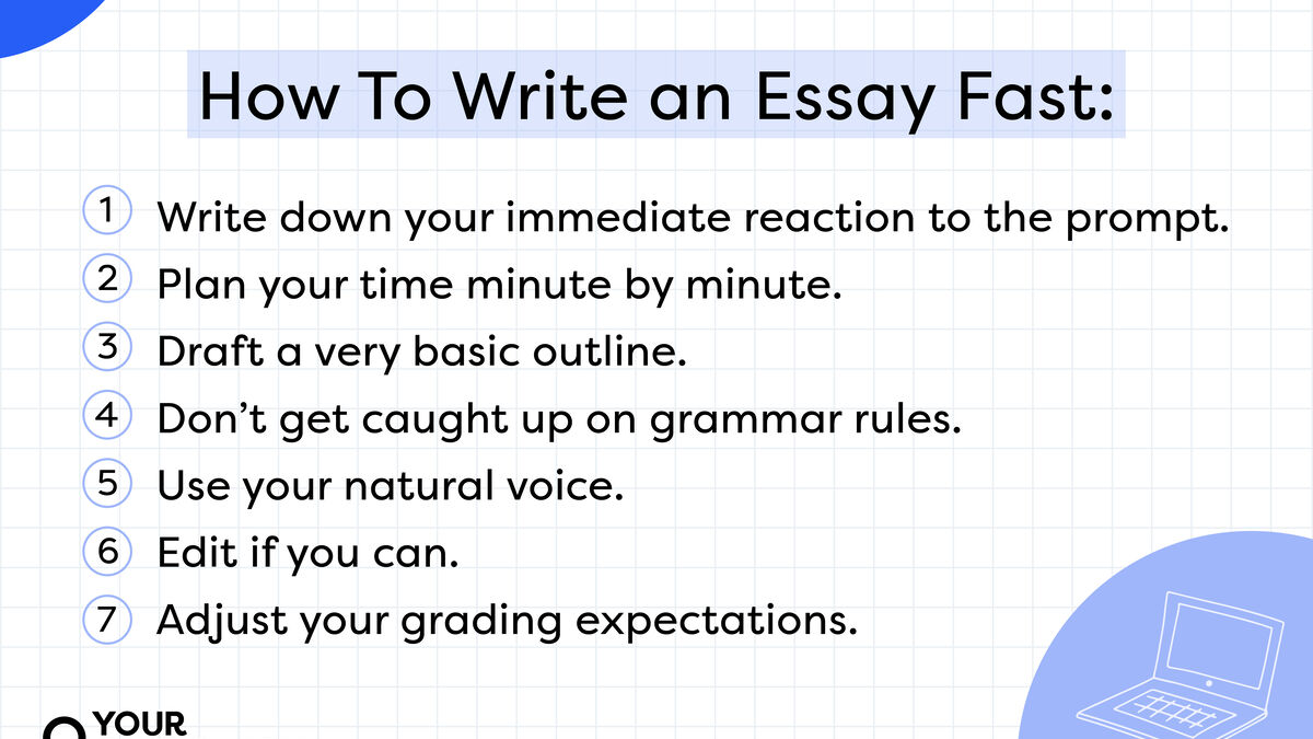How to write an essay fast?