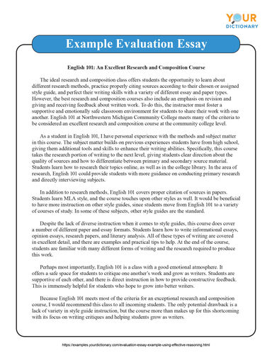 website evaluation essay