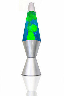 Green and blue lava lamp as examples of ubiquitous