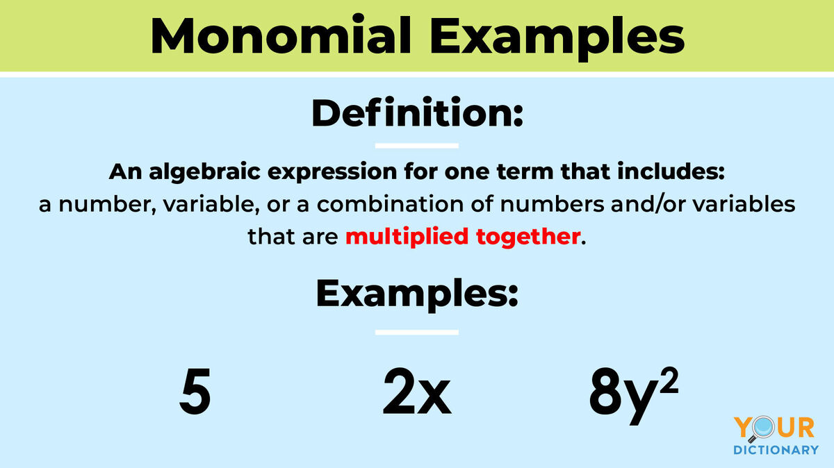 monomial examples