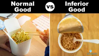 normal good versus inferior good ramen noodles
