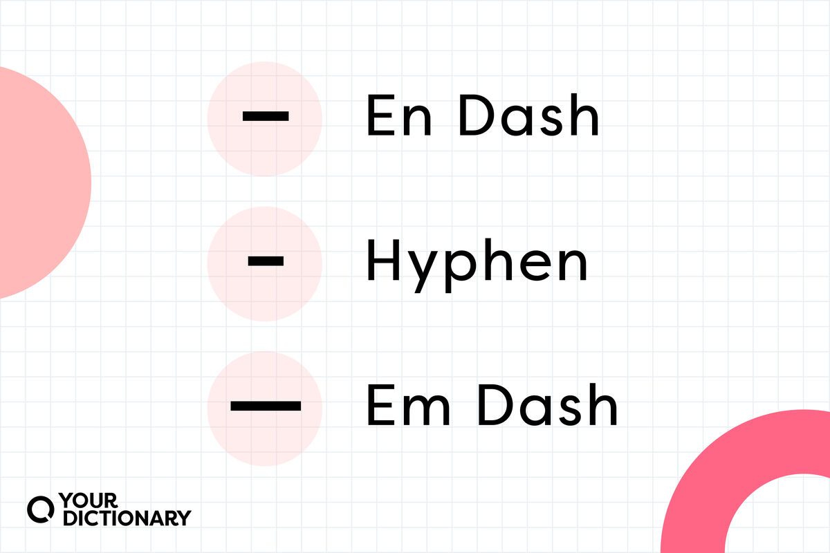 comparison of an en dash, hyphen, and em dash
