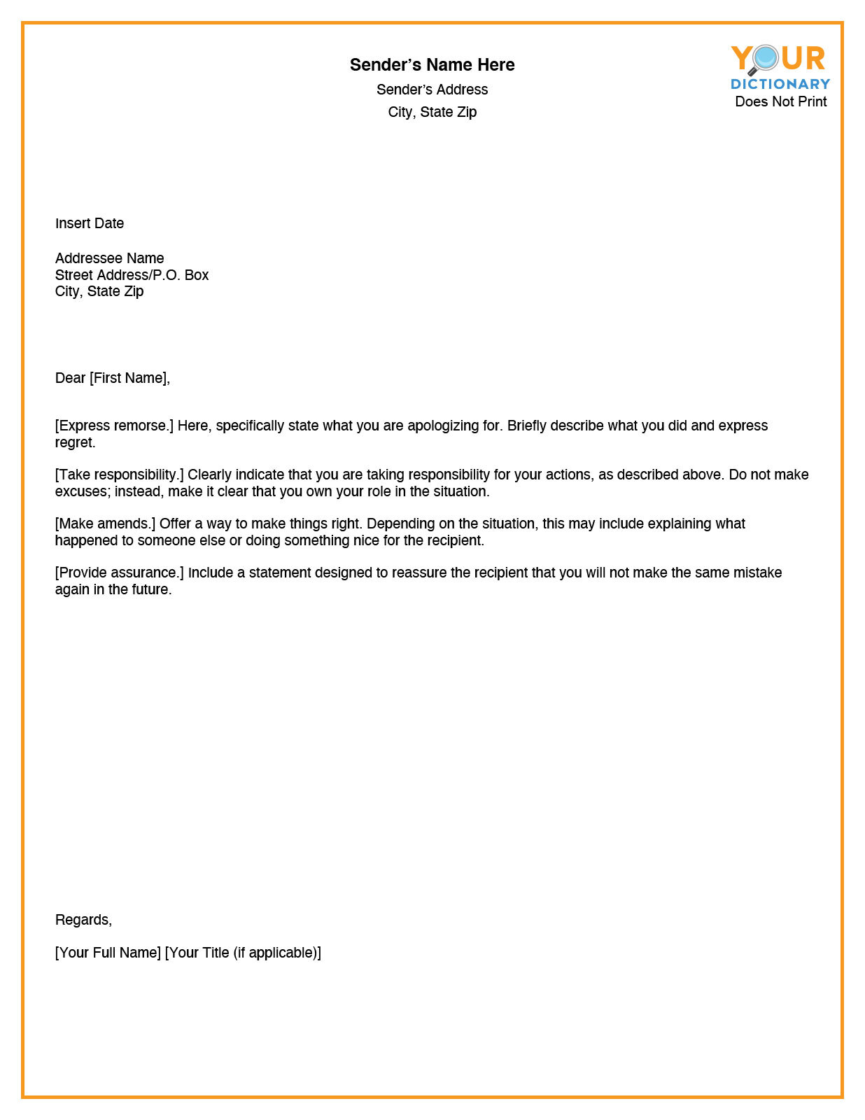 2022 Apology Letter Template Fillable Printable Pdf Amp Forms Handypdf 
