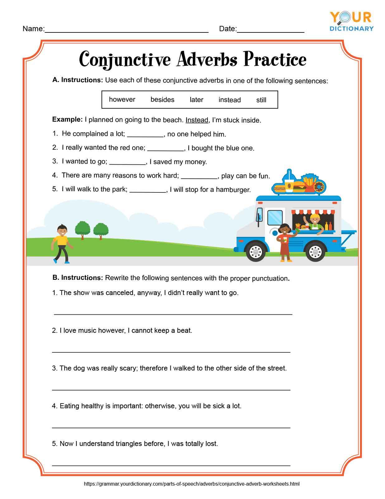 conjunctive-adverb-worksheets