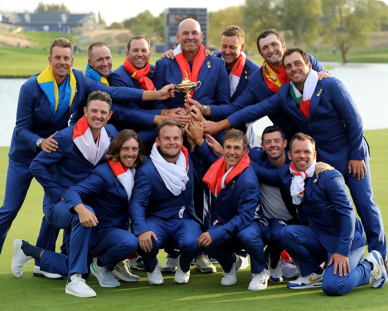 European team celebrates 2018 Ryder Cup