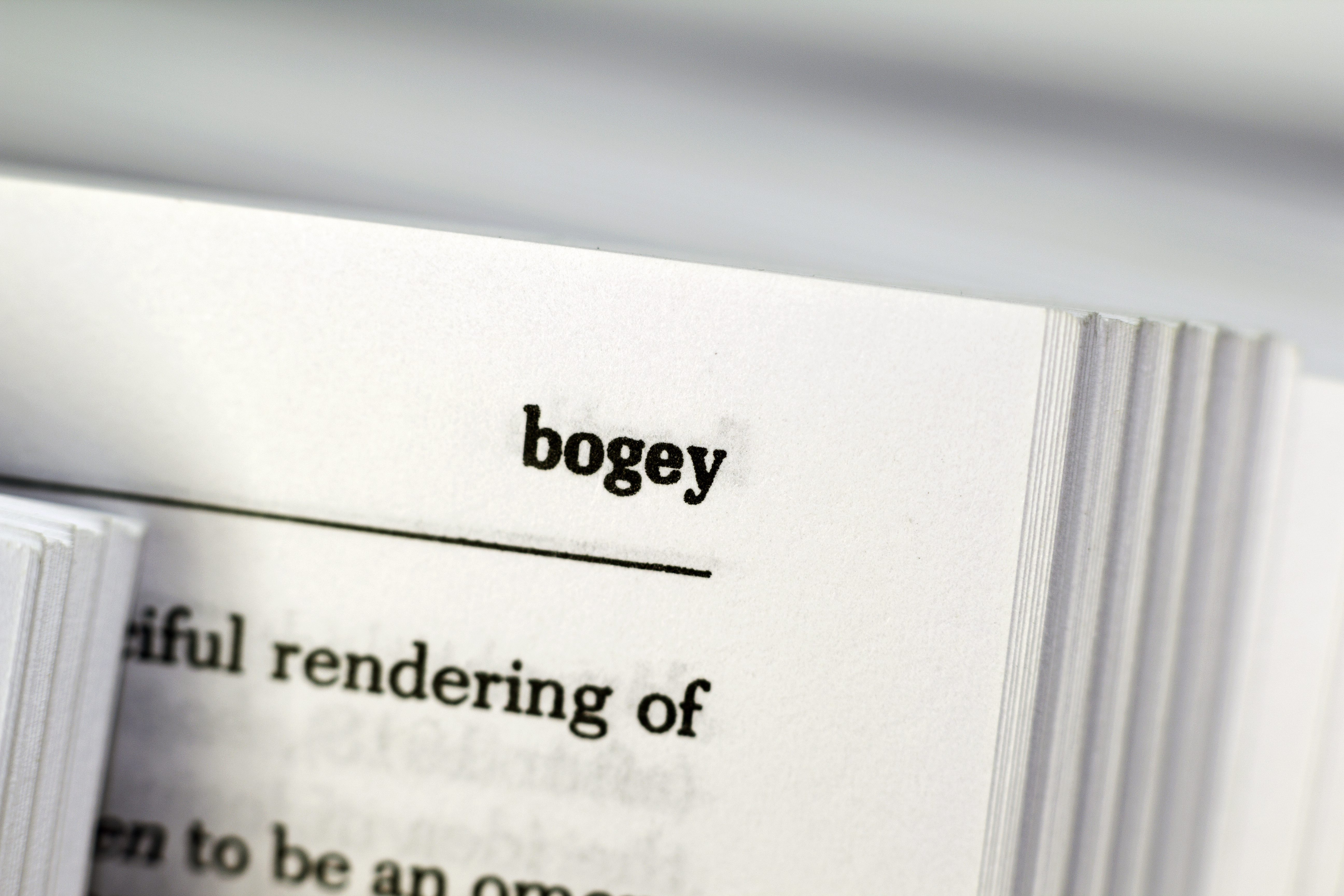 Bogey definition in dictionary zoomed in