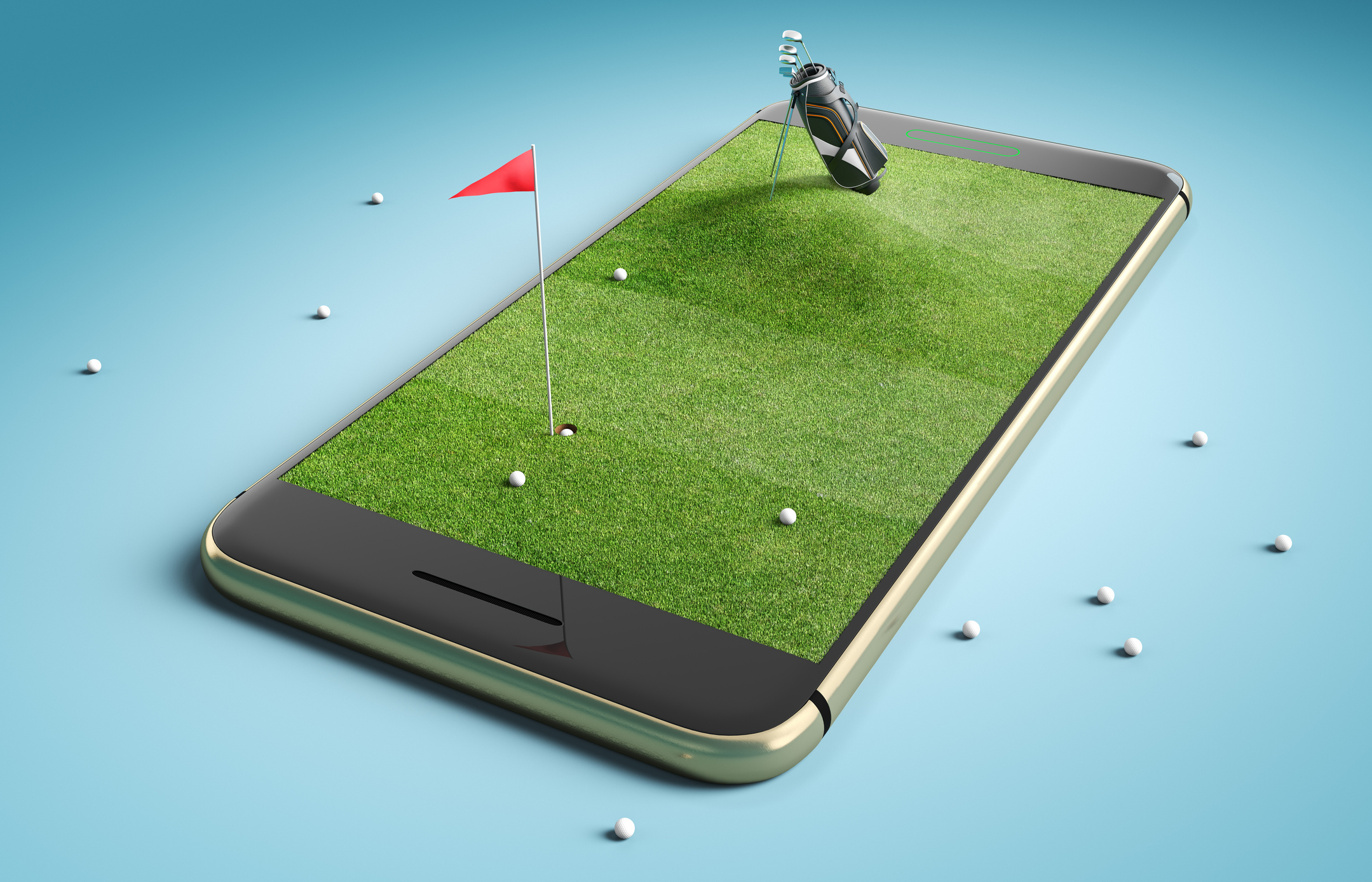 Fantasy golf on a smartphone