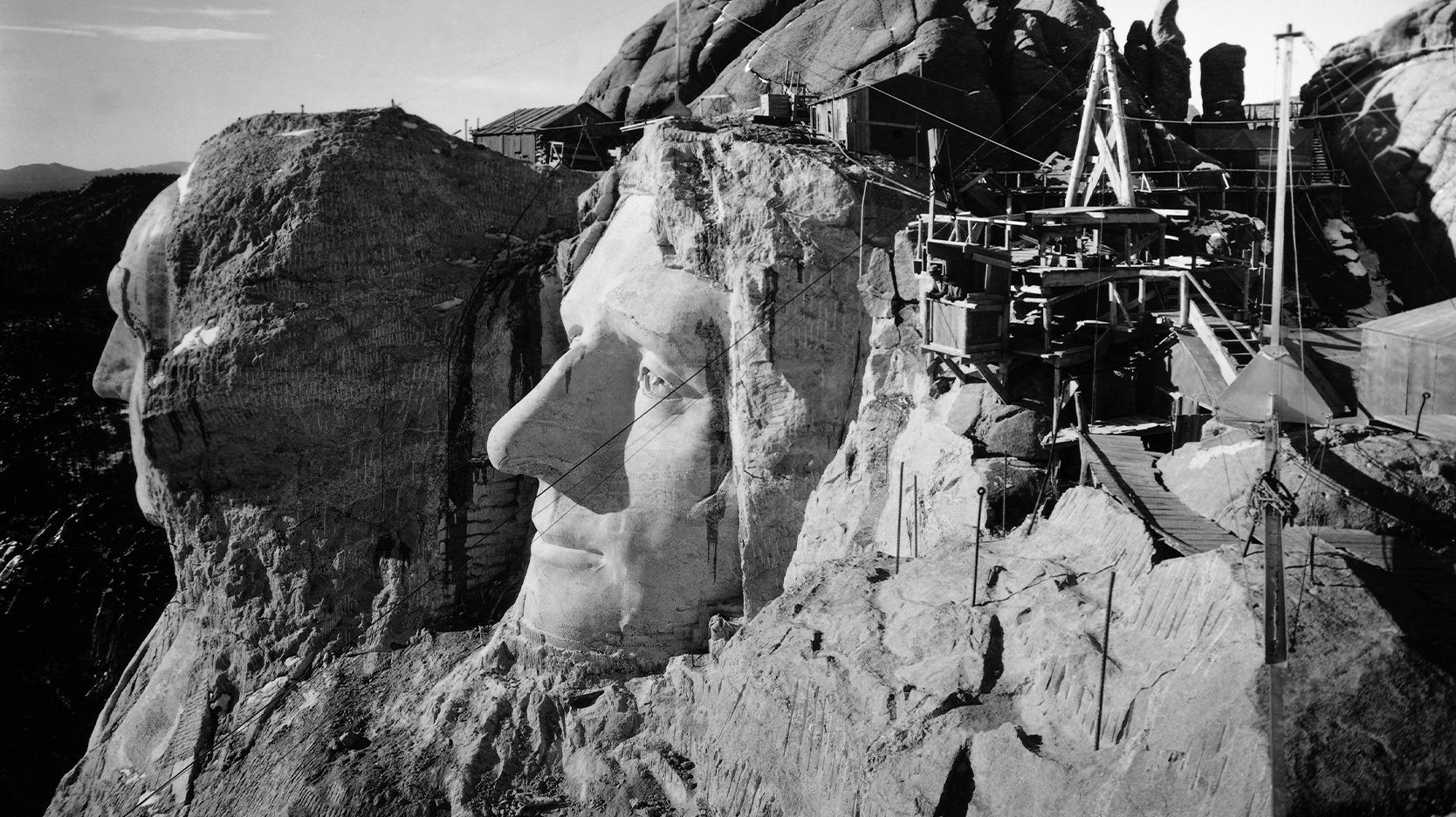 Mount Rushmore construction
