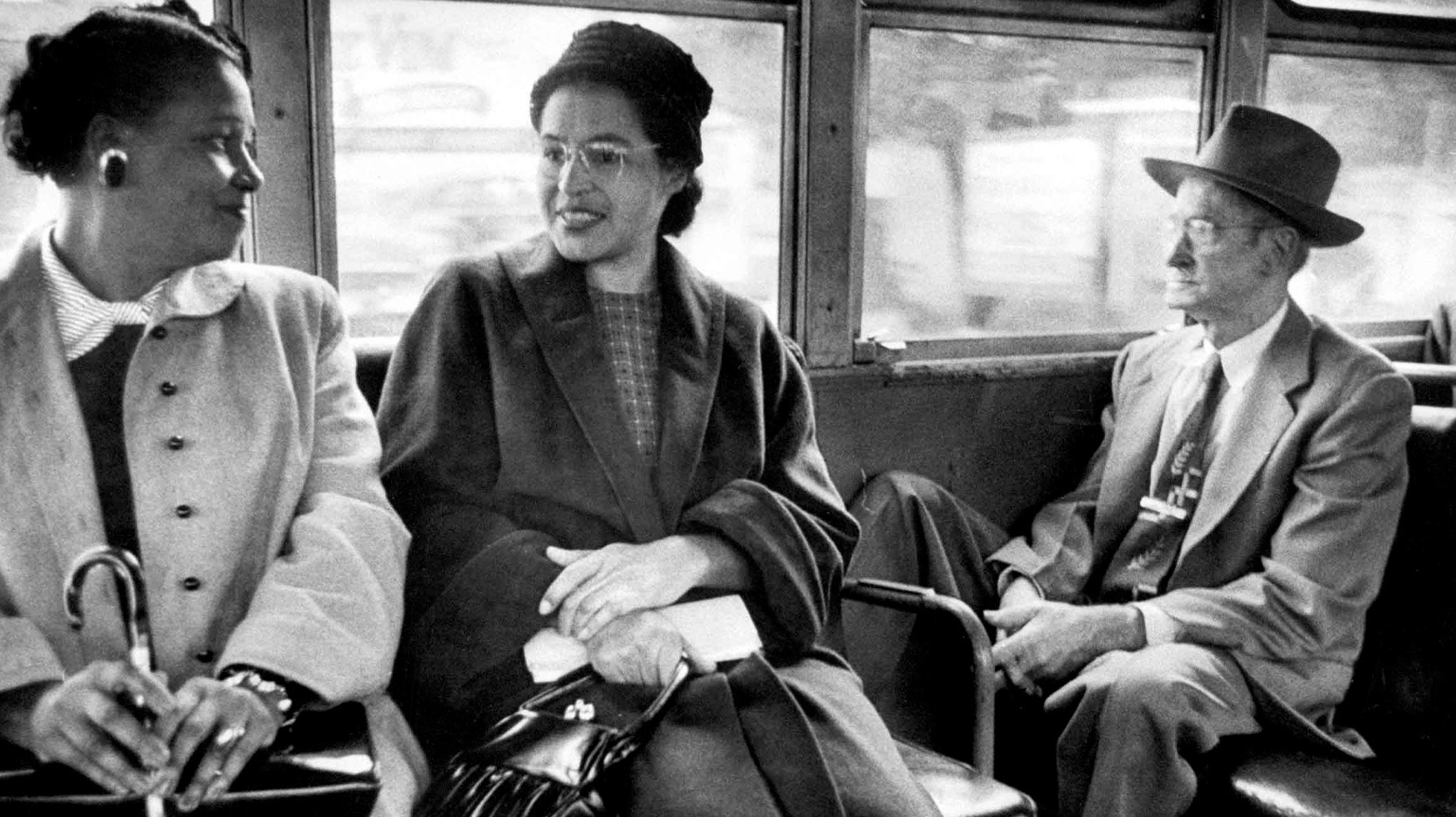 Rosa Parks riding bus