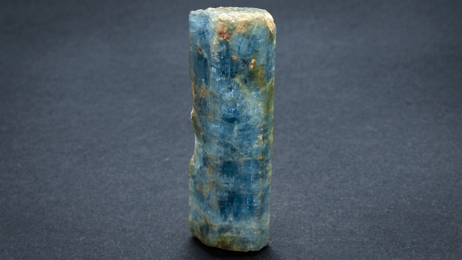 Piece of blue Beryl a mineral composed of beryllium