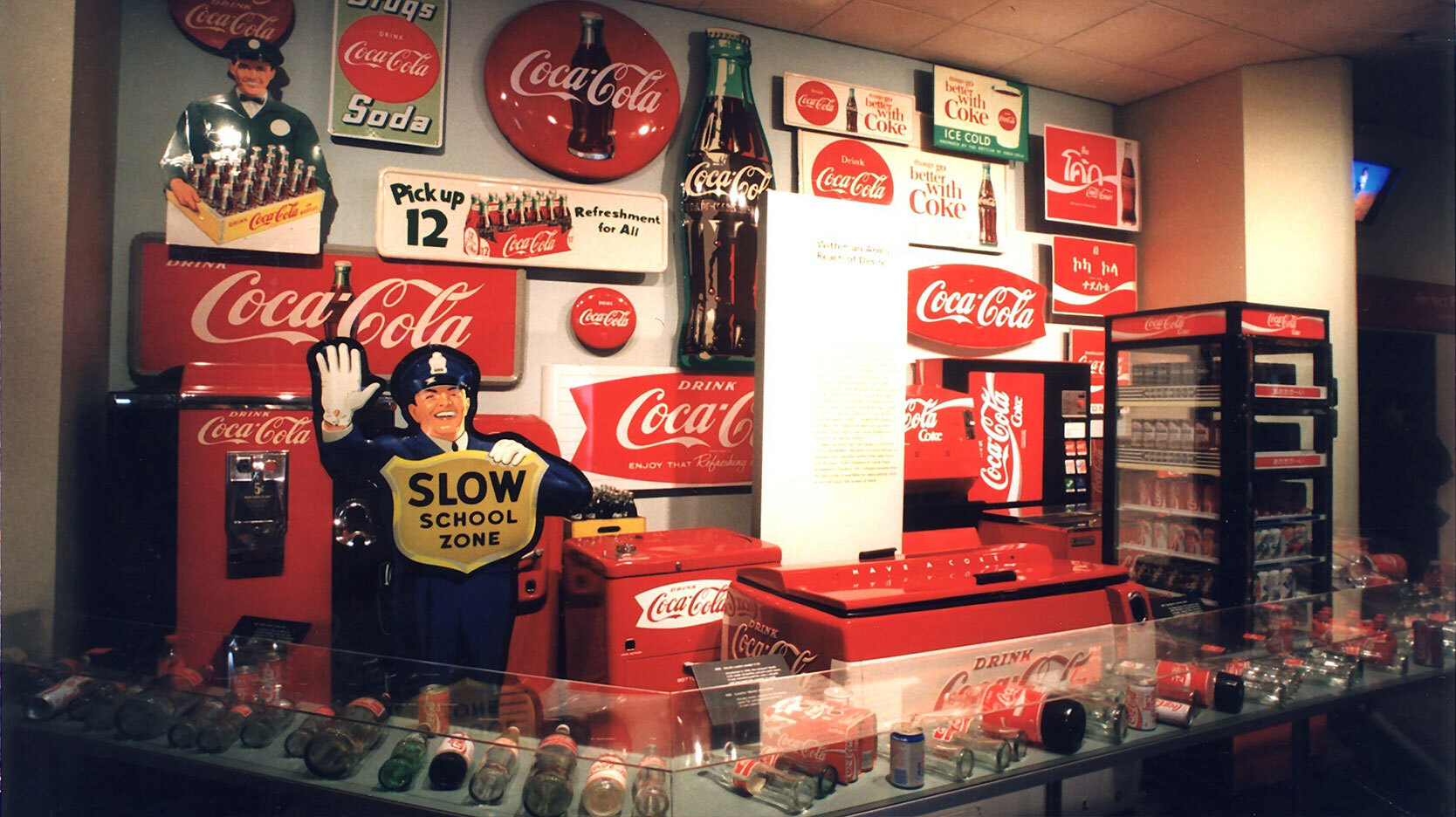 Coca-cola display in museum in Atlanta, Georgia