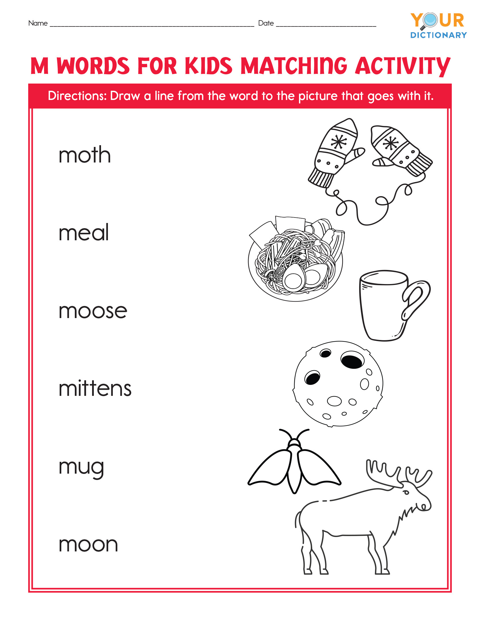 words that start with m for kids