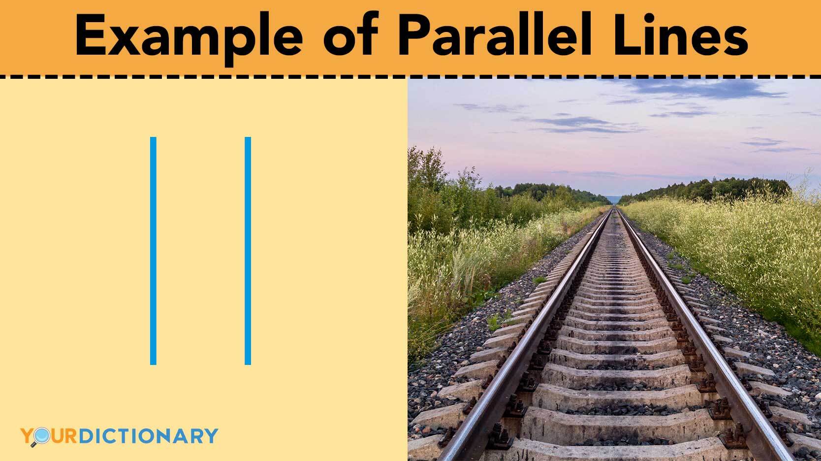 example of parallel lines railroad tracks