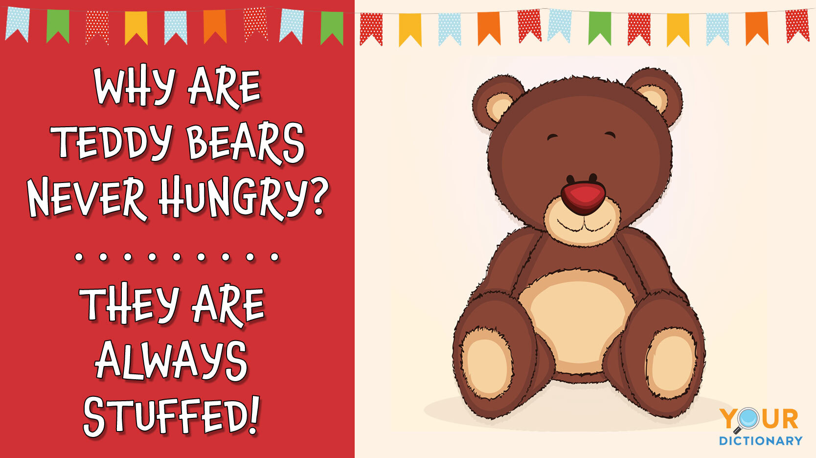 puns for kids with stuffed teddy bear