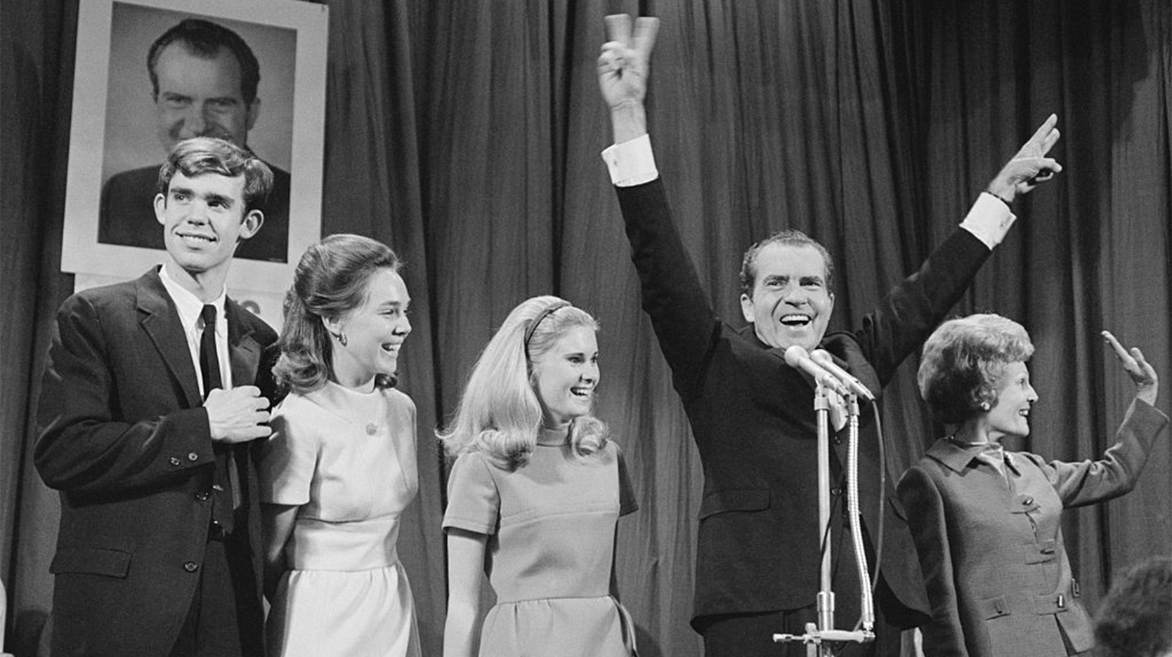 Richard Nixon and Family Celebrating Presidential Victory