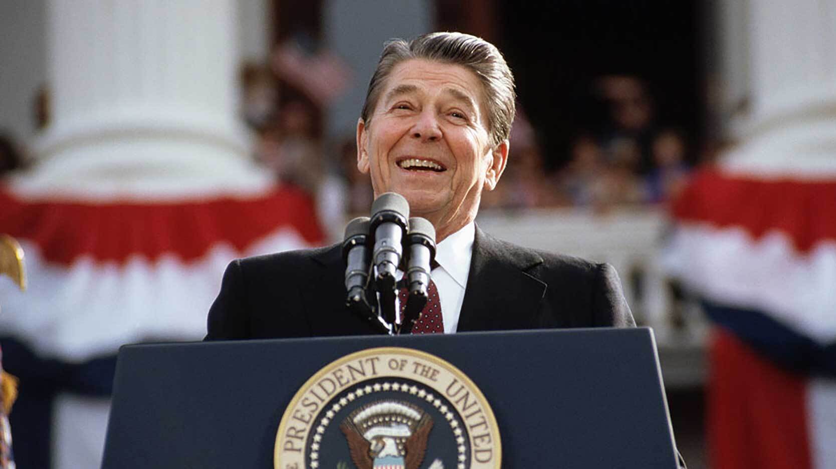 President Ronald Reagan campaigning for second term 1984