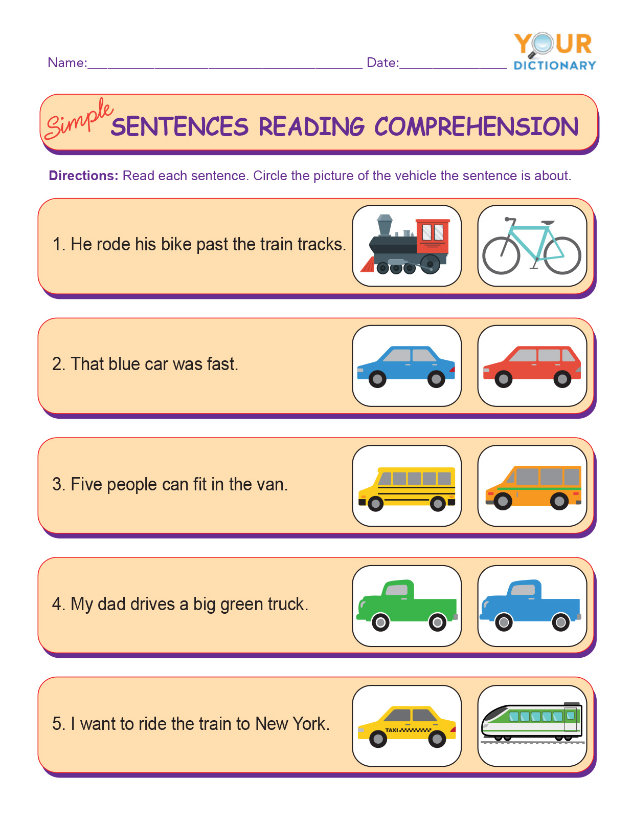 free kindergarten sentence reading worksheets made by teachers ...