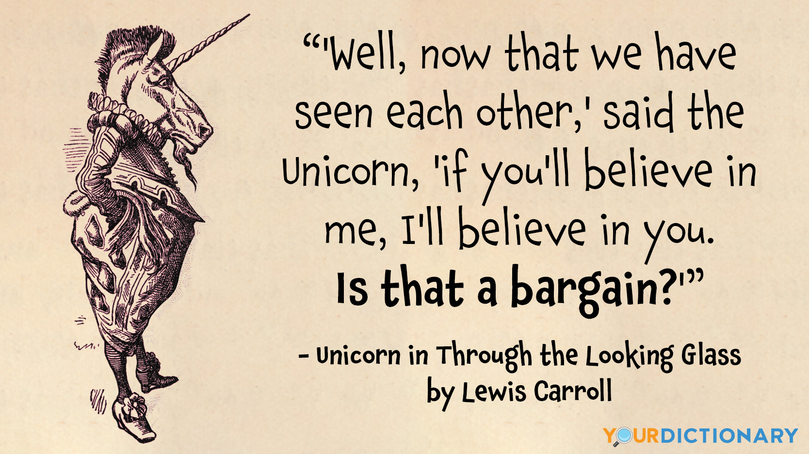 through the looking glass unicorn quote