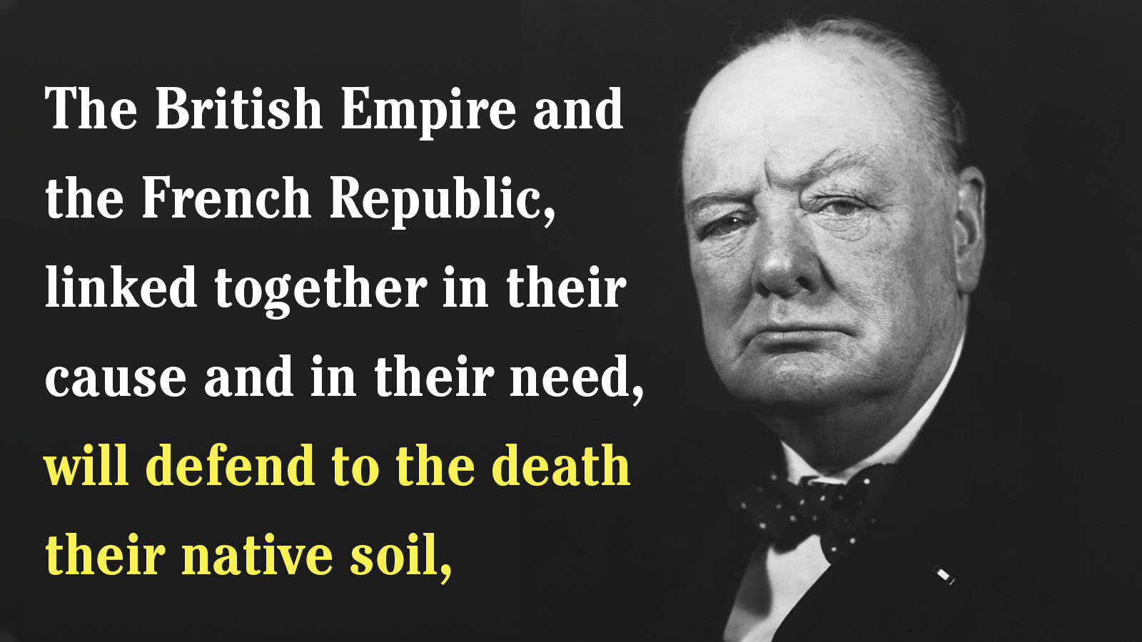 Winston Churchill anastrophe example